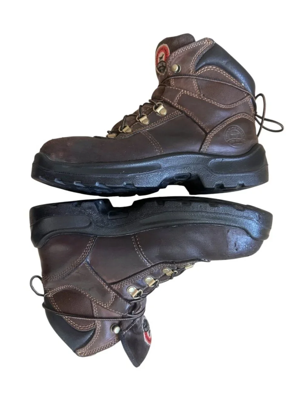 Red Wing Irish Setter Brown Leather Work Boots Oil-Resistant Men Size 7.5 Nubuck